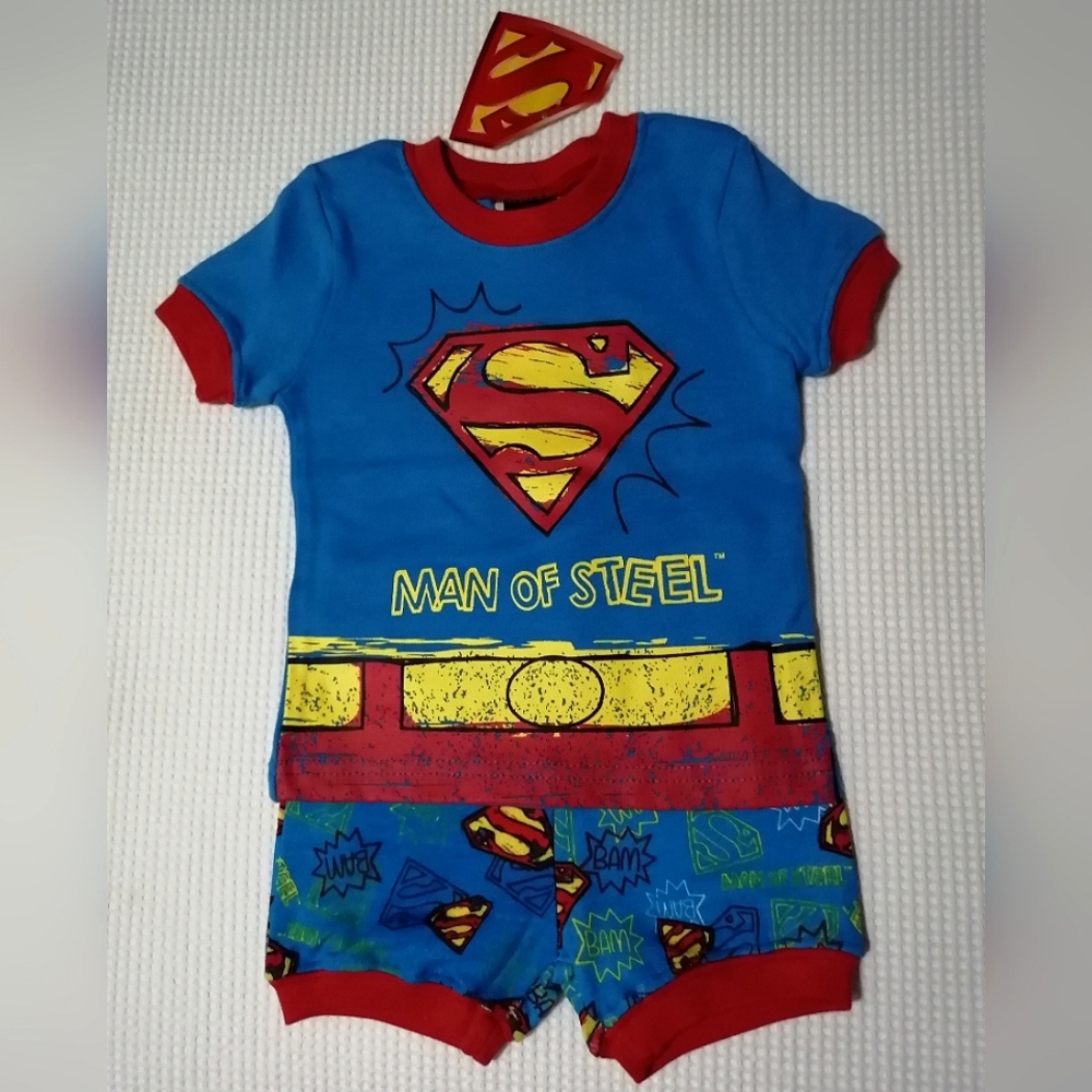 🔥SALE🔥 Superman DC Comics Baby 2 Pc Pajamas Pajama Set NWT Size 0-3M